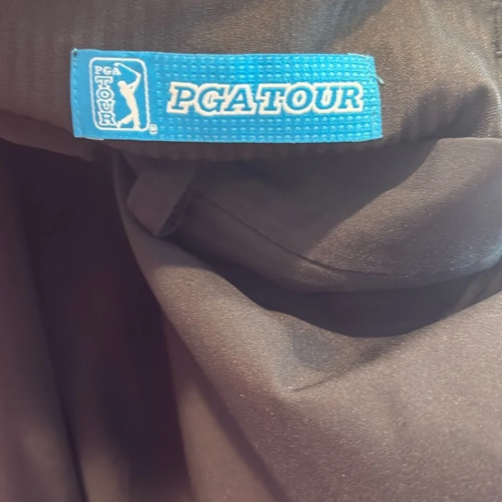 PGA Tour Black Flat Front Shorts for Versatile Style